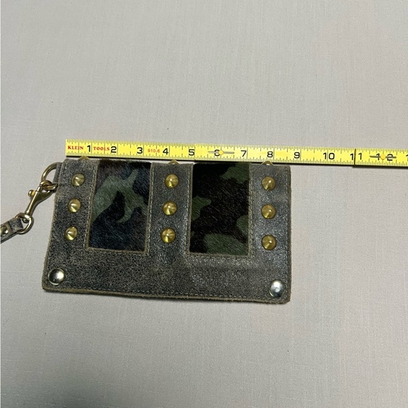 Maya Moon Handmade Recycled Leather Clutch Wallet Wristlet + Card Holder - Picture 7 of 15